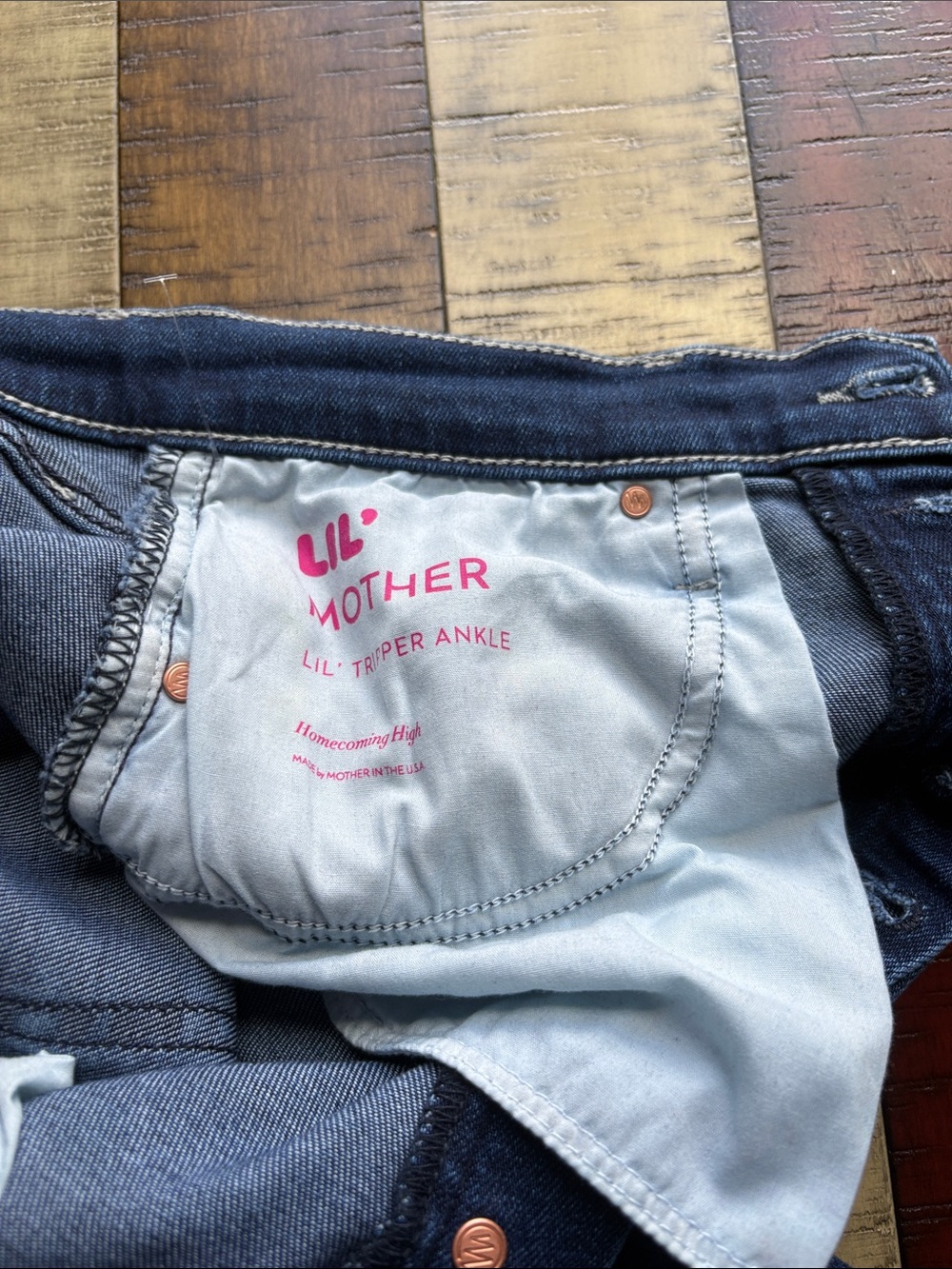 MOTHER Indigo Blue High-Rise Denim Jeans - Picture 4 of 4